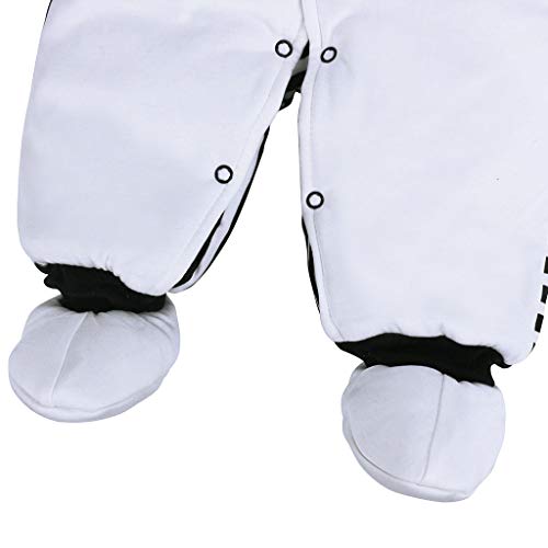 Bebé Traje de Nieve Set Peleles con Capucha Footies Conjunto de Ropa Invierno Muchachos Caricatura Mameluco, Pingüino 6-9 Meses