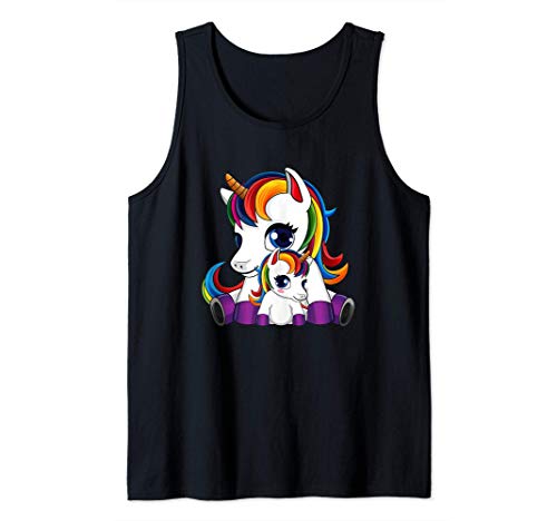 Bebé Uncornio y Madre Unicornio - Día de la Madre Camiseta sin Mangas