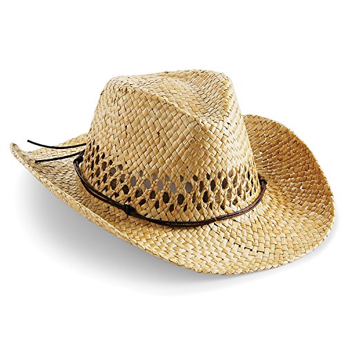 Beechfield de paja sombrero de vaquero - Natural