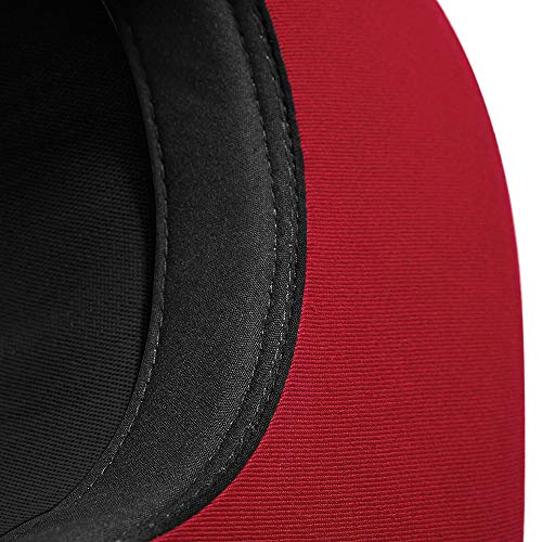 Beechfield - Gorra/Visera 2 Colores 5 Paneles Modelo Snapback Unisex Hombre/Mujer (Talla Única) (Negro/Naranja)