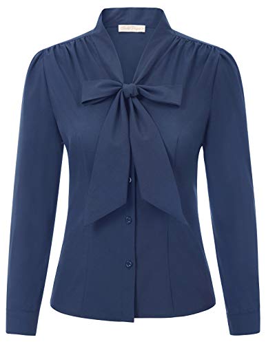 Belle Poque Blusas Azules Blusas Otoño Mujer Blusas para Mujer Elegantes BP2023-4 XL
