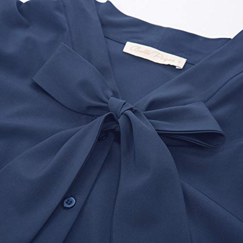 Belle Poque Blusas Azules Blusas Otoño Mujer Blusas para Mujer Elegantes BP2023-4 XL