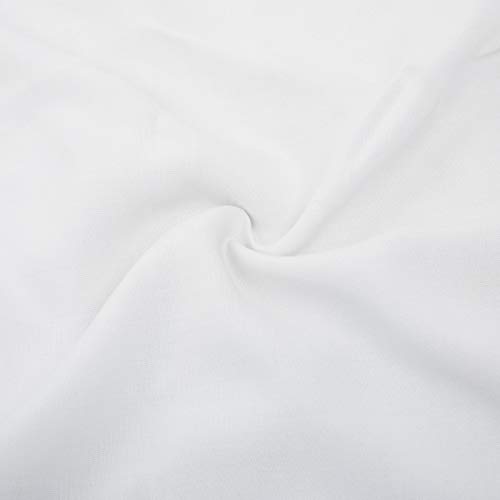 Belle Poque Mujer Tops Elegante Victoriano Medieval con Manga Larga Acampanada sin Hombro (L, Blanco)