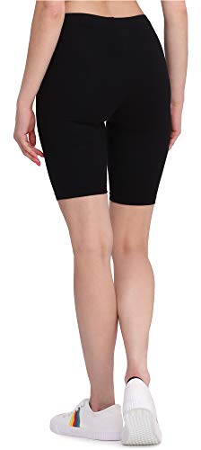 Bellivalini Leggins Mallas Deportivas Cortas en Viscosa Mujer BLV50-149 (Negro, S)