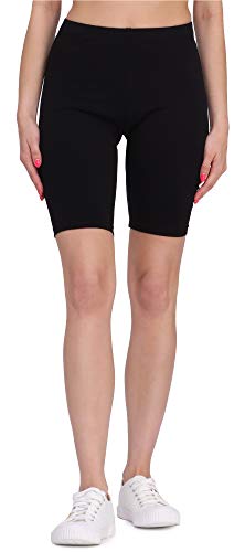 Bellivalini Leggins Mallas Deportivas Cortas en Viscosa Mujer BLV50-149 (Negro, S)