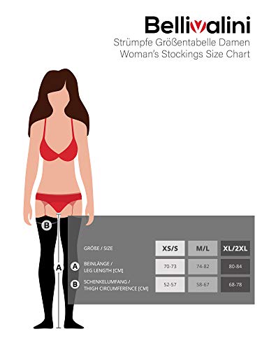 Bellivalini Medias para Liguero Mujer 60 DEN BLVFI1007 (Negro, XL/XXL (Tamaño del fabricante: 5/6))