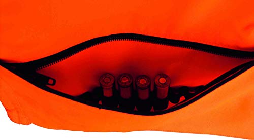 BENISPORT Chaleco Naranja fluoresente Basic Line - Chaleco de Alta Visibilidad para Caza - Bolsillo portablas (Talla 2XL)