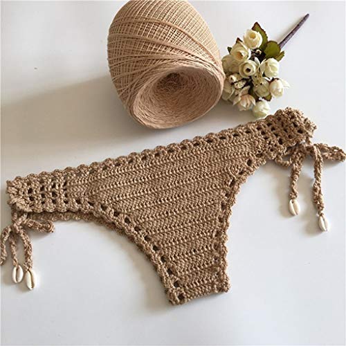 Berimaterry Bikini Estilo Crochet para Mujer Conjunto de Punto de baño Traje de baño Ropa de Playa Push up Que Hace Punto del Traje de baño Bohemio Atractivo del bikiníMujeres del Verano fijado