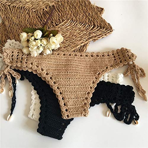 Berimaterry Bikini Estilo Crochet para Mujer Conjunto de Punto de baño Traje de baño Ropa de Playa Push up Que Hace Punto del Traje de baño Bohemio Atractivo del bikiníMujeres del Verano fijado
