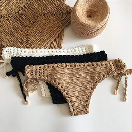 Berimaterry Bikini Estilo Crochet para Mujer Conjunto de Punto de baño Traje de baño Ropa de Playa Push up Que Hace Punto del Traje de baño Bohemio Atractivo del bikiníMujeres del Verano fijado