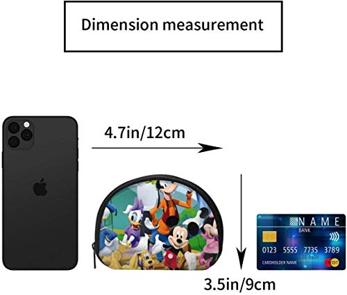 Bernice Winifred Ca-rtoon M-Ickey Mouse Coin Purse para mujer Shell Storage Bolsas de cosméticos para lápiz labial Keys Coins5-Black