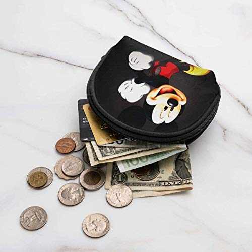 Bernice Winifred Ca-rtoon M-Ickey Mouse Coin Purse para mujer Shell Storage Bolsas de cosméticos para lápiz labial Keys Coins5-Black