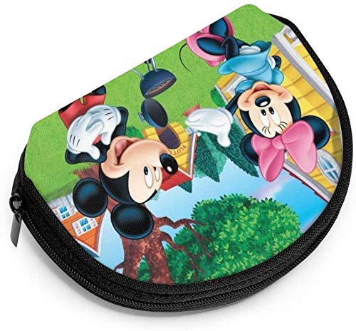 Bernice Winifred Ca-rtoon M-Ickey Mouse Coin Purse para mujer Shell Storage Bolsas de cosméticos para lápiz labial Keys Coins5-Black