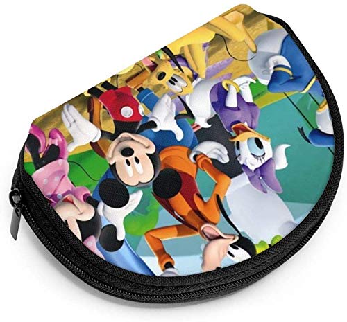 Bernice Winifred Ca-rtoon M-Ickey Mouse Coin Purse para mujer Shell Storage Bolsas de cosméticos para lápiz labial Keys Coins5-Black