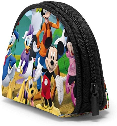 Bernice Winifred Ca-rtoon M-Ickey Mouse Coin Purse para mujer Shell Storage Bolsas de cosméticos para lápiz labial Keys Coins5-Black