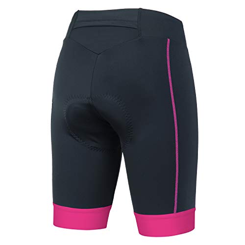 BEROY Pantalones de ciclismo para mujer, acolchados, de secado rápido, pantalones cortos transpirables, pantalones de ciclismo para mujer con almohadilla de gel 3D A02/rojo M