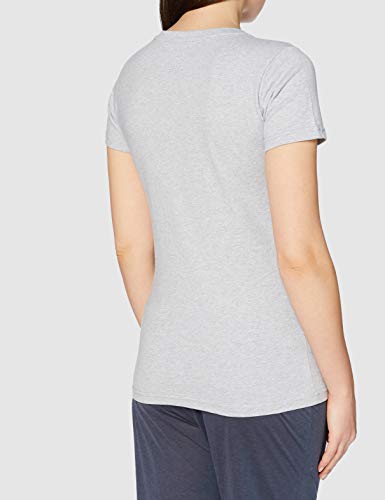 Berydale Camiseta de manga corta de mujer, con cuello redondo, pack de 3, Negro/Blanco/Gris, XL
