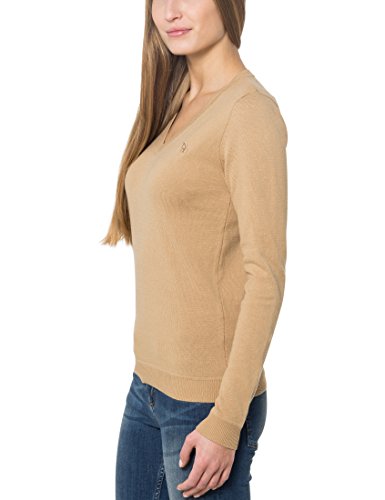 Berydale Jersey de mujer, con cuello de pico, Marrón, 38