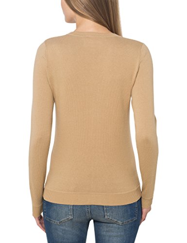 Berydale Jersey de mujer, con cuello de pico, Marrón, 38