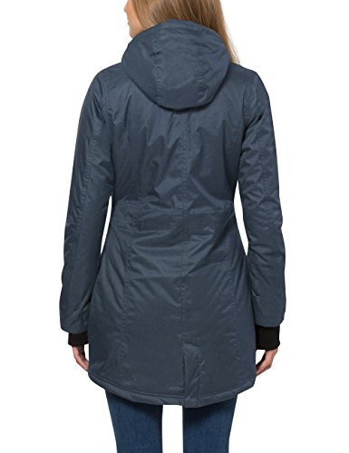 Berydale Parka para mujer con capucha y lazos para los pulgares, Azul, 42 (Talla del fabricante: XL)