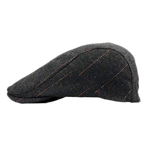 besbomig Newsboy Casquillo Plano Sombreros Boinas Flat Cap para Hombre - Wool Felt Moda Vintage Estilo Británico Casquillo