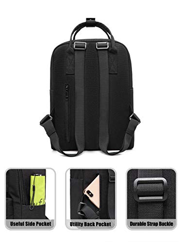 Bestie 12" Mochila Pequeña Mini Mujer, 8 litros, Negro