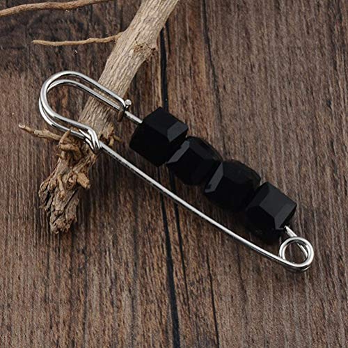 BESTOYARD 3 unids Crystal Safety Pin Broche Cardigan Sombrero Bufanda Accesorios de Ropa Broches Prendedores Joyería para Mujeres (Blanco Azul y Negro)