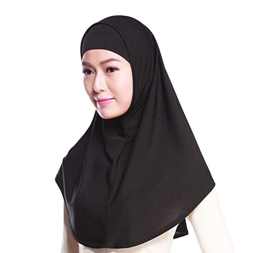 BESTOYARD Hijab musulmán Ajustable y Gorra para la Mujer, Suave y cómodo pañuelo islámico de 76x68 cm