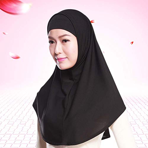 BESTOYARD Hijab musulmán Ajustable y Gorra para la Mujer, Suave y cómodo pañuelo islámico de 76x68 cm