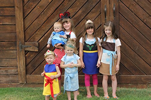 Bibbidi Boutique - Delantal reversible para disfraz de princesa, Hermanas de nieve, Azul real, azul claro., Talla única