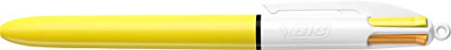 BIC 4 Colores Sun Retractable Bolígrafos retráctiles, punta media (1.0 mm), colores modernos, blíster de 1 unidad