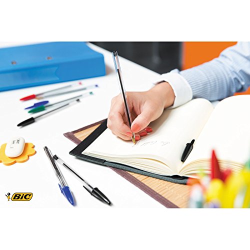 BIC Cristal Original - Bolígrafos punta media, 1.0 mm, Blíster de 10 unidades, Negro