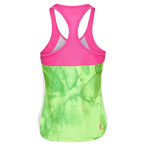 BIDI BADU Fleur Tech - Camiseta de Tirantes para Mujer, Mujer, Fleur Tech Tank, W334006201-NGNPK, Verde neón, Rosa, Small