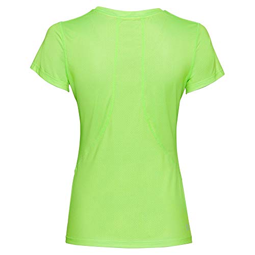 BIDI BADU Roundneck tee Eve Tech-Camiseta con Cuello Redondo, Mujer, Verde neón, Extra-Small