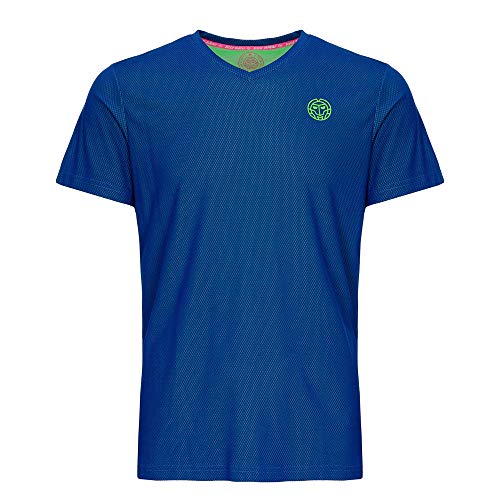 BIDI BADU Ted Tech - Camiseta para Hombre, Unzutreffend, Evergreen, Ted Tech tee, Hombre, Color Azul, Verde neón, tamaño Medium