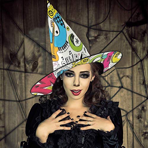 Bienvenido a Wonderland Halloween Witch Hats Accesorio para Disfraz de Mujer para Halloween Party Favor Wizard Cap