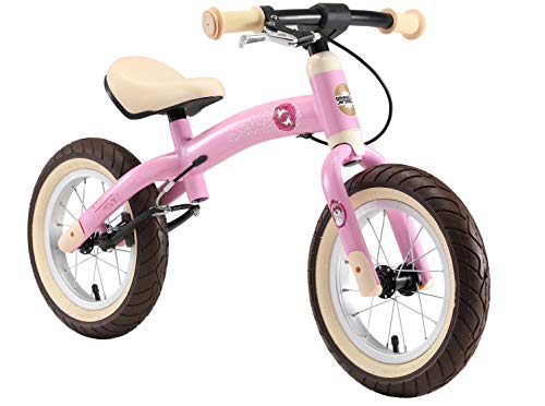 BIKESTAR 2-en-1 Bicicleta sin Pedales para niños y niñas 3-4 años | Bici con Ruedas de 12" Edición Sport | Rosado