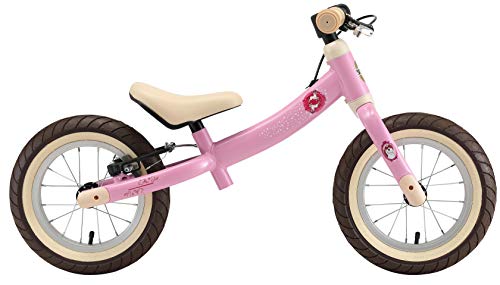 BIKESTAR 2-en-1 Bicicleta sin Pedales para niños y niñas 3-4 años | Bici con Ruedas de 12" Edición Sport | Rosado