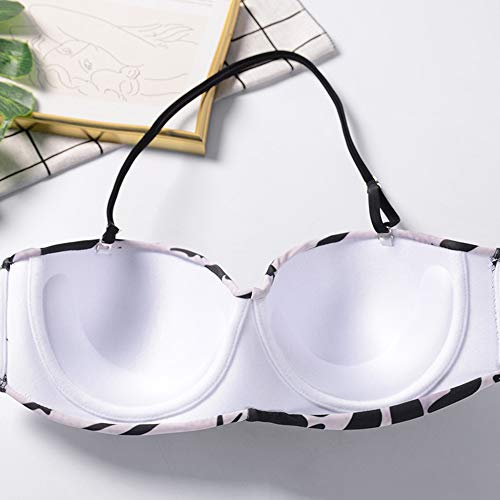 Bikini Bikini De Color Sólido Sexy Traje De Baño para Mujer Traje De Baño Traje De Baño Femenino Conjunto De Bikini Push Up Ropa De Playa S Blanco