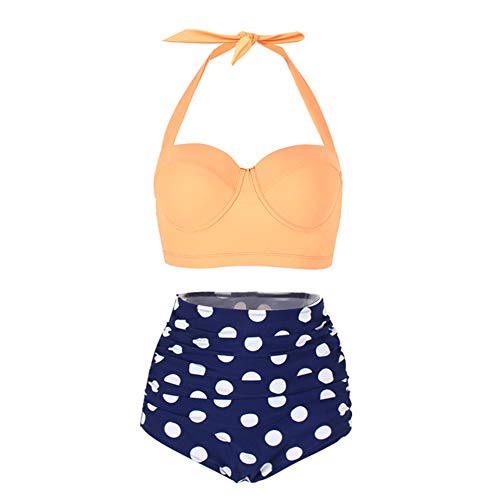 Bikini Lady Vendaje Traje De Baño Sexy Sling Cintura Alta Bikini De Canalé Conjunto Traje De Baño De Dos Piezas Ropa De Playa Bikini,H,M
