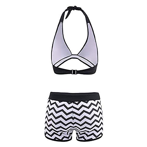 Bikini Mujer 2019 Push Up Logobeing, Conjuntos de Mujer Tankini Bikini de Dos Piezas con Pantalones Cortos deurf de Niño Trajes de Baño Brasileño (L,Negro)