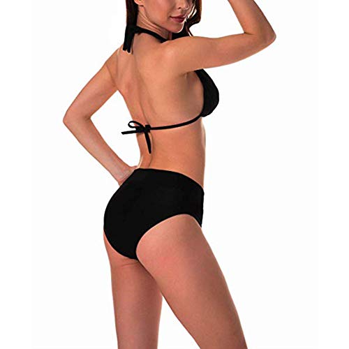 Bikini Mujer Push Up Sexy Verano Traje de Baño Moda Espalda Abierta Traje de Dos Piezas Tallas Grandes Verde 2XL