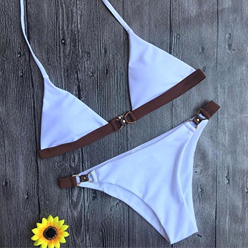 Bikini Mujer Traje de baño 2018 Push Up Estampado Floral Conjunto Hálter con aro Interior