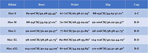 Bikini Push Up Rayas Flores Lunares Mujer Trajes de Baño de Dos Piezas Biquini Vikini Bikinis con Relleno Señora Bañador Piscina Playa Trikini Mujeres Bañadores Natacion Tallas Grandes Sandía XL