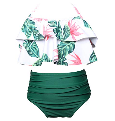 Bikini Talle Alto Cuello Halter Conjunto Bikinis con Relleno Mujer Niña Bañador Bandeau Push Up Dos Piezas Natacion Trajes de Baño Mujer Bañadores Señora Playa Trikini Biquini Cintura Alta Chica S