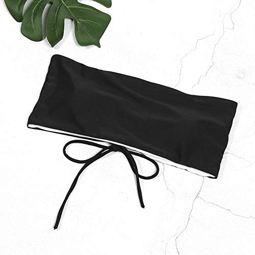 Bikini Verano Mujer Traje de Baño de 2 Piezas sin Tirantes Bañador Playa Bandeau Color Sólido