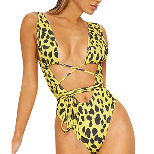 Bikinis Mujer Bikinis Mujer brasileños bañadores Mujer reductores Barriga Amarillo-H M