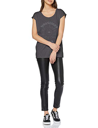 BILLABONG T-Shirt Camiseta clásico All Night con Mangas Cortas, Negro (Off Black), 36 (Tamaño del Fabricante:M) para Mujer