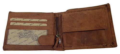 Billetera de piel de búfalo para motocicleta Harley II rústica AS de la marca Einkaufszauber