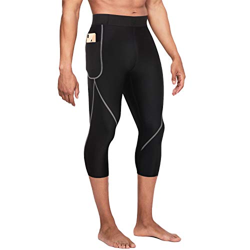 Bingrong Pantalones para Adelgazar Hombre Pantalón de Sudoración Adelgazar Pantalones de Neopreno para Ejercicio para Pérdida de Peso Deportivo (Negro, XL)